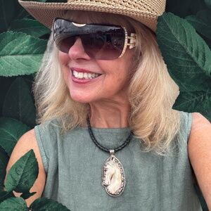 Horse Pendant Necklace on Braided Leather